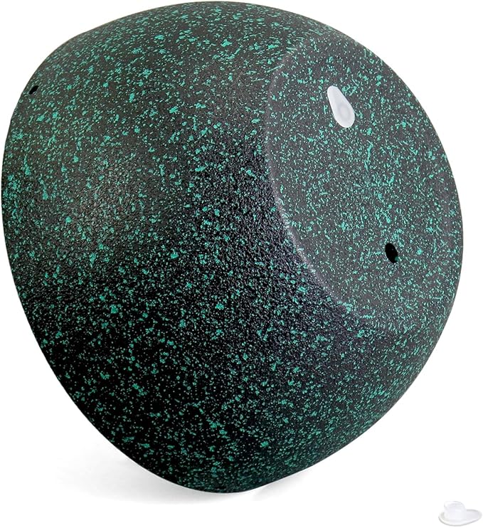 12 inch Large Hanging Planters for Indoor Outdoor Plants, 2 Pack Hanging Flower Pots with Drainage Holes and Chain, Plastic Hanging Baskets for House Plants, Black with Green Speckles-VerdiqueGarden