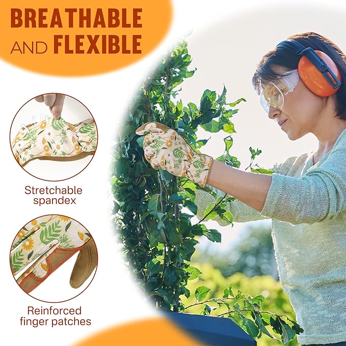 HANDLANDY Women Safety Work Gloves Utility Touch Screen Working Grip Glove for Yardwork Gardening Breathable Mechanic Gloves-VerdiqueGarden