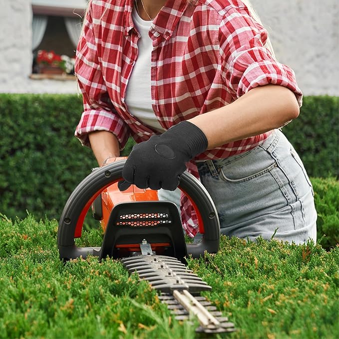 HLDD HANDLANDY Leather Work Gloves for Men & Women, Adjustable Wrist Cowhide Gardening Glove with Reinforced Palm for Driver-VerdiqueGarden