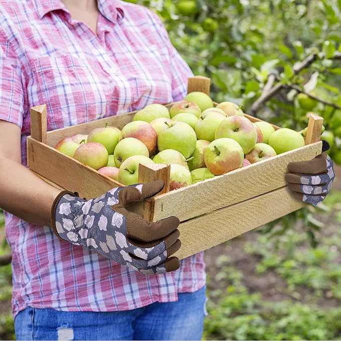 Gardening Gloves for Women and Men, Garden Gloves with Touch Screen, Thorn Proof Puncture Resistant Working Gloves, Gardening Gifts for Women, Size Medium-VerdiqueGarden