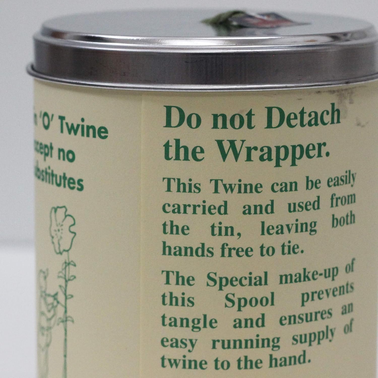 NUTSCENE Iconic Tin (Tin ‘O’ Twine) with Their Heritage Scottish Jute Twine and Hole in Top for Easy Dispensing. 14 Colors to Choose from. 164 Yards. (Red)-VerdiqueGarden