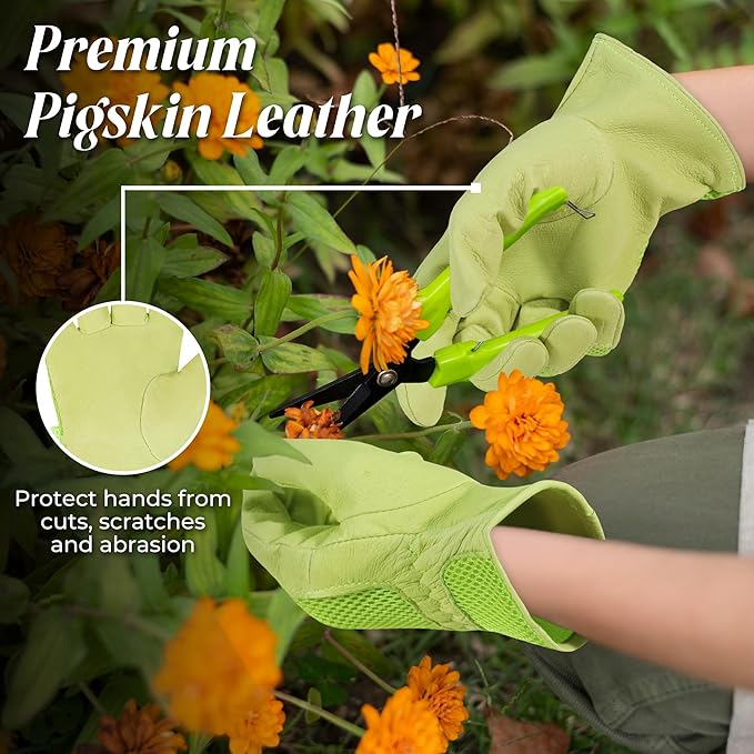 HANDLANDY Women Safety Work Gloves Utility Touch Screen Working Grip Glove for Yardwork Gardening Breathable Mechanic Gloves-VerdiqueGarden