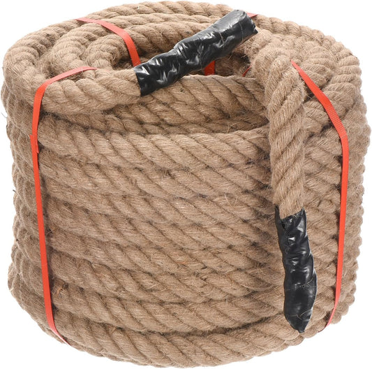 PATIKIL Twisted Manila Rope 1-1/4 Inch x 100 Feet Jute Rope Natural Thick Jute Rope Twine Burlap Rope for Docks Railings Bundling Craft Tug of War Decorating-VerdiqueGarden