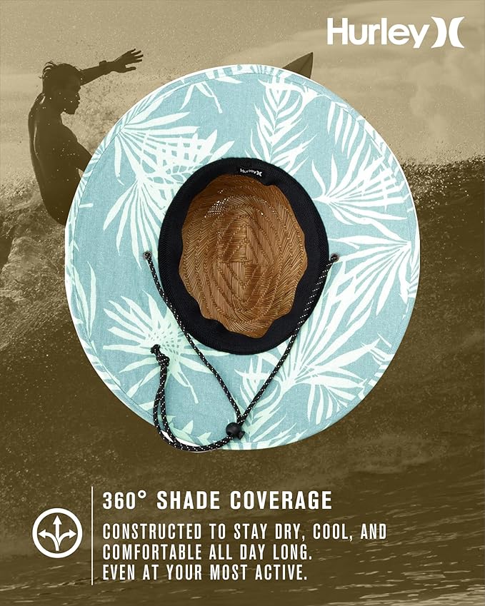 Hurley Women's Straw Hats - Real Straw Hat Medium Brim and Adjustable Chin Strap-VerdiqueGarden