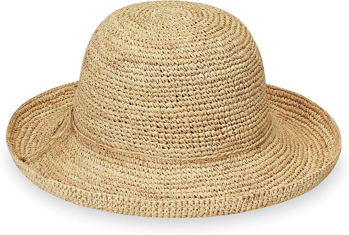 Wallaroo Hat Company – Women’s Petite Catalina Sun Hat – Wide Brim, Natural Fiber, Adjustable Sizing for Smaller Crown Sizes-VerdiqueGarden