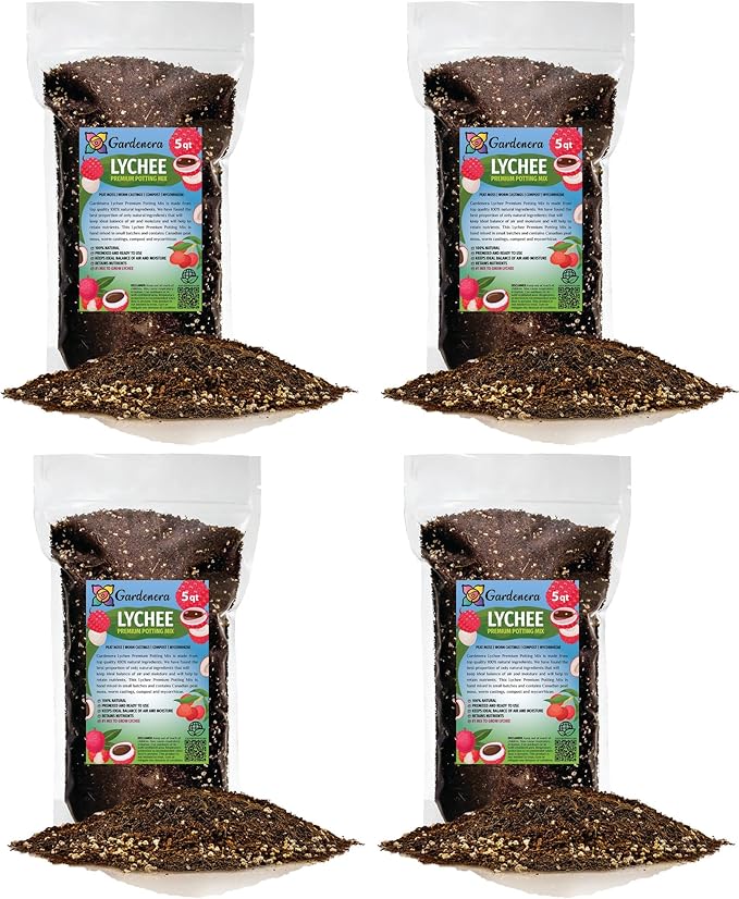 Premium Lychee Potting Soil Mix - Perfect Balance of Nutrients, Drainage, and Aeration for Thriving Lychee Trees - 20 Quart-VerdiqueGarden