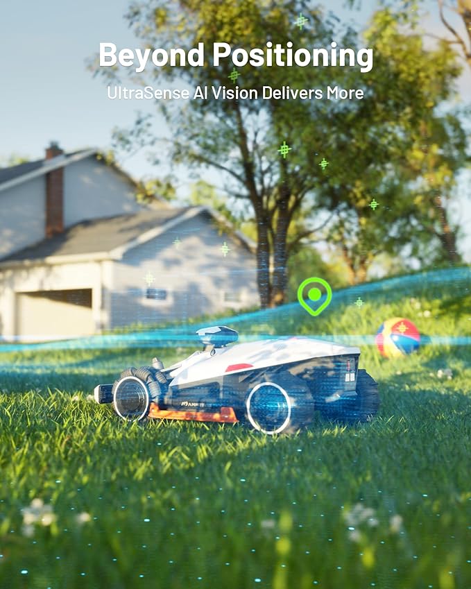 LUBA 2 AWD 3000X Robot Lawn Mower with 4G, Reception 0.75 Acre, Max. 0.89 Acre, All-Wheel-Drive for 80% Slope, UltraSense AI Vision & RTK Automatic Edge Mapping, 1.0"-2.7" Cutting Height-VerdiqueGarden