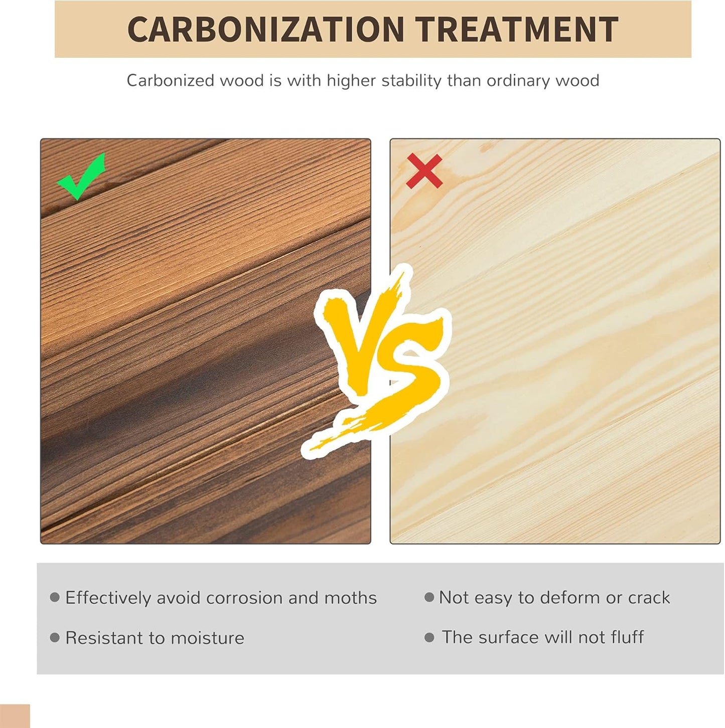 Outsunny 5 ft Wooden Garden Bridge Arc Footbridge with Metal Chain Railings & Solid Fir Construction, Carbonized-VerdiqueGarden