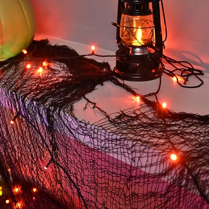 300 LED Halloween Lights, 118FT Waterproof Halloween String Lights, Orange Halloween Lights Outdoor with 8 Lighting Modes for Halloween Outdoor Party Yard Garden Decoration-VerdiqueGarden