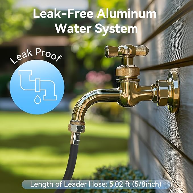 Hose Reel, Heavy Duty Hose Reel Box Hideaway Holds 100 ft x 5/8" Hose, Never-Leak System, Manual Crank Handle, Hose Guide, Stable Foot Pedal, Ideal for Yards, Patios, and Garden Sheds-VerdiqueGarden