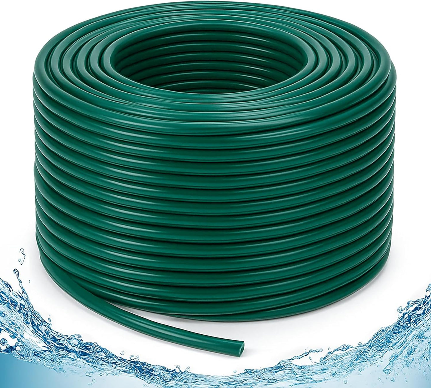 Bonviee 200ft 1/4 inch Drip Irrigation Tubing Blank Distribution Tubing Drip Irrigation Hose Garden Watering Tube Line for Garden Irrigation System-Green-VerdiqueGarden