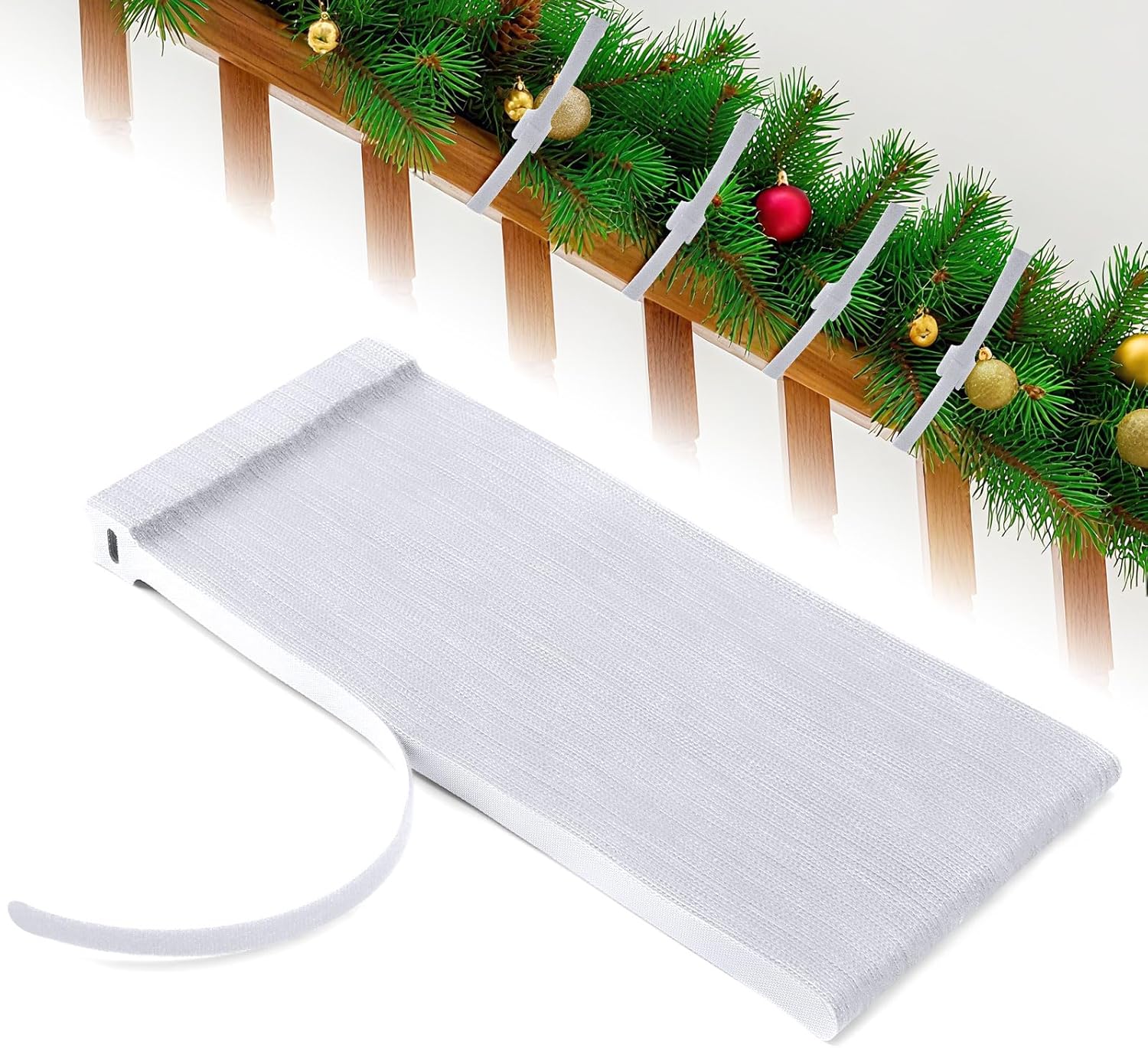 100 Pcs Christmas Garland Ties 12Inch Adjustable Holiday Garland Twist Ties for Holiday Christmas Halloween Tree Wreath Party Yard Wall Doorway Reusable Nylon Garden Cable Straps Decoration(White)-VerdiqueGarden