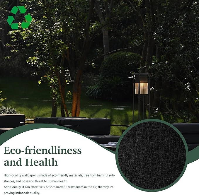 Dimoon 590''x17.7'' Black Peel and Stick Wallpaper Contact Paper Self Adhesive Wall Paper-VerdiqueGarden