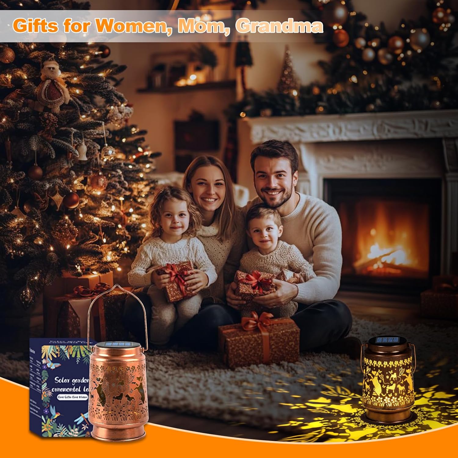 Solar Lanterns Outdoor Waterproof, Dog Garden Decor for Yard Porch Lawn Patio Pathway, Hanging Solar Lights Birthday Gifts for Women Mom Grandma Sister Friend-VerdiqueGarden