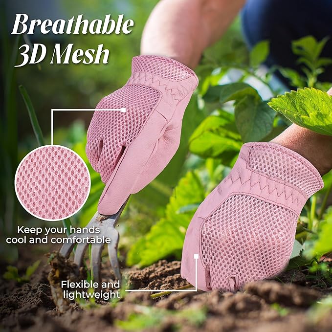 HANDLANDY Women Safety Work Gloves Utility Touch Screen Working Grip Glove for Yardwork Gardening Breathable Mechanic Gloves-VerdiqueGarden