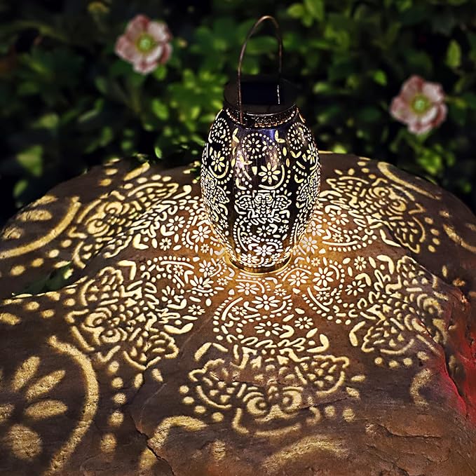 Owl Solar Outdoor Lantern Waterproof, Garden Decor Gifts for Women, LED Metal Garden Solar Lights for Porch, Yard, Patio Ornaments, Mothers Day Gifts for Mom Grandma (Antique Bronze,1Pack)-VerdiqueGarden