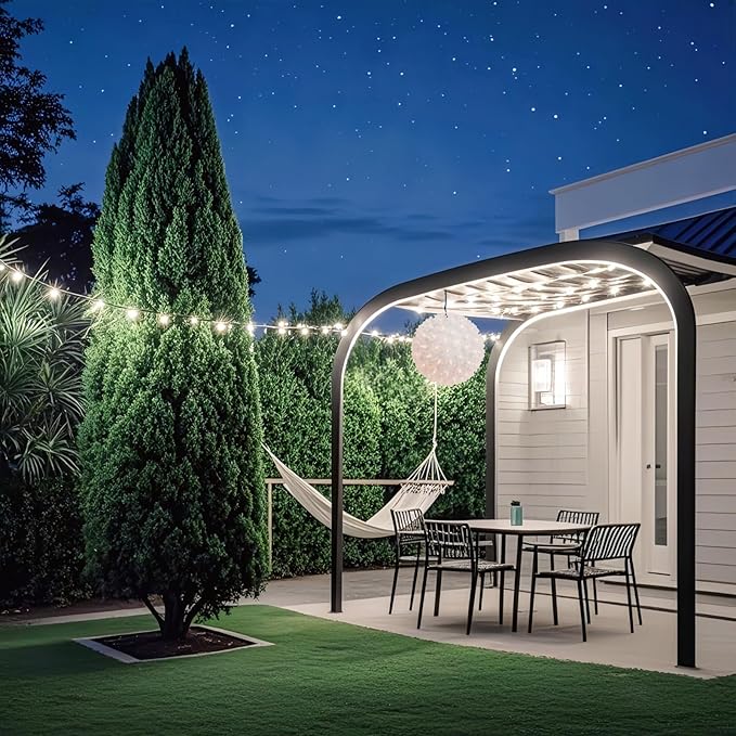 100 Clear Warm Christmas Sphere Light, UL Certified and Commercial Grade 7.5 Inches Hanging Sphere, for Indoor and Outdoor Party, Garden, Gate, Patio, Trees.-VerdiqueGarden