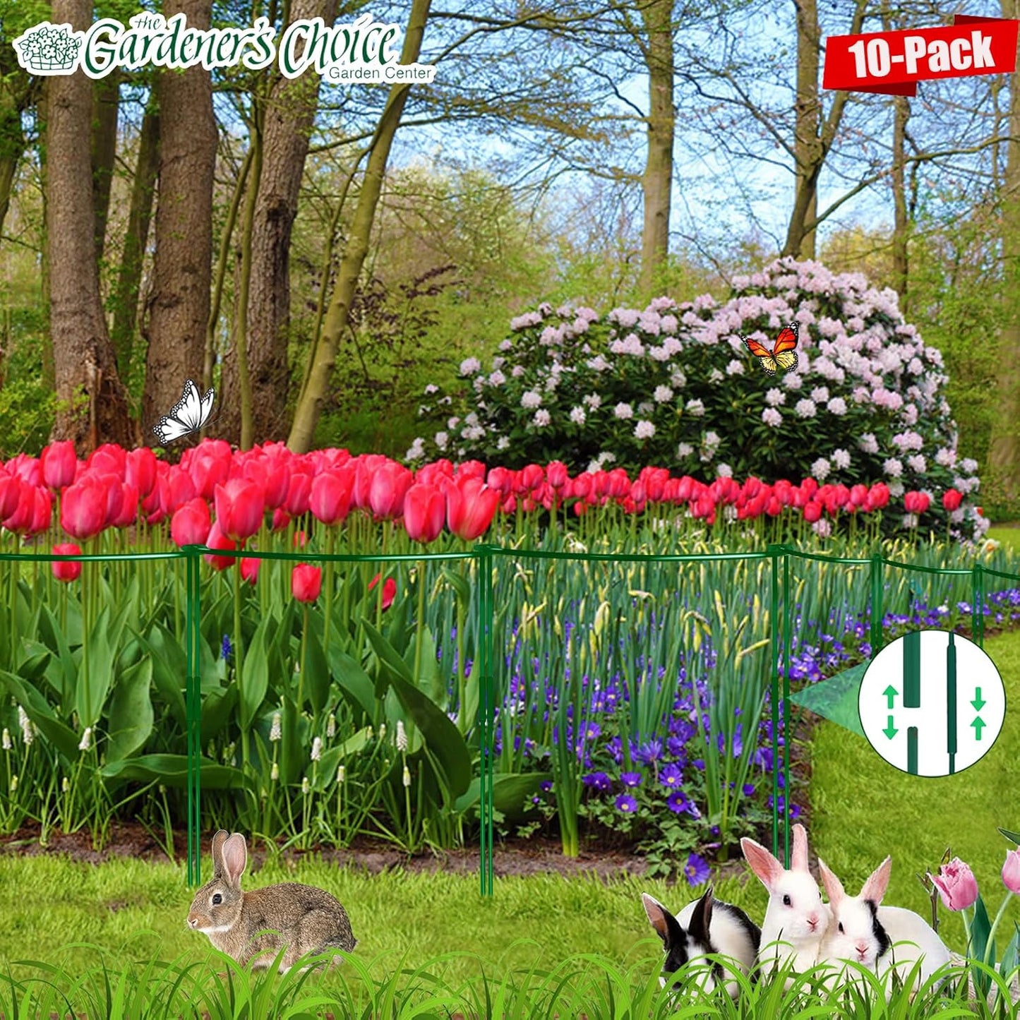 10-Pack Adjustable Height Snake Plant Support Stakes- Sturdy, Rust-Resistant Plant Supports for Indoor and Outdoor Potted Plants (16x10Inch) - Flower and Garden Peony Support-VerdiqueGarden