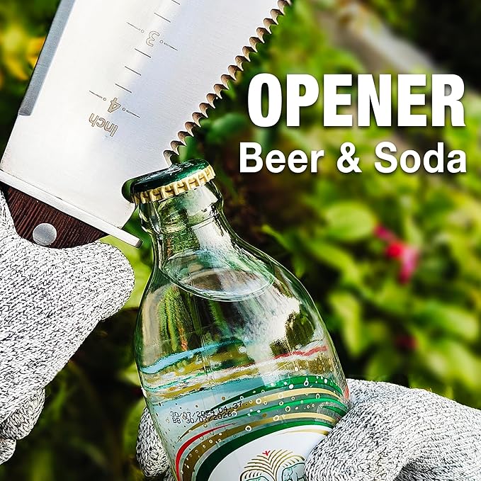 Hori Hori Garden Knife Heavy-Duty Small Gardening Trowel, for Quick Digging, Cutting, Weeding-VerdiqueGarden