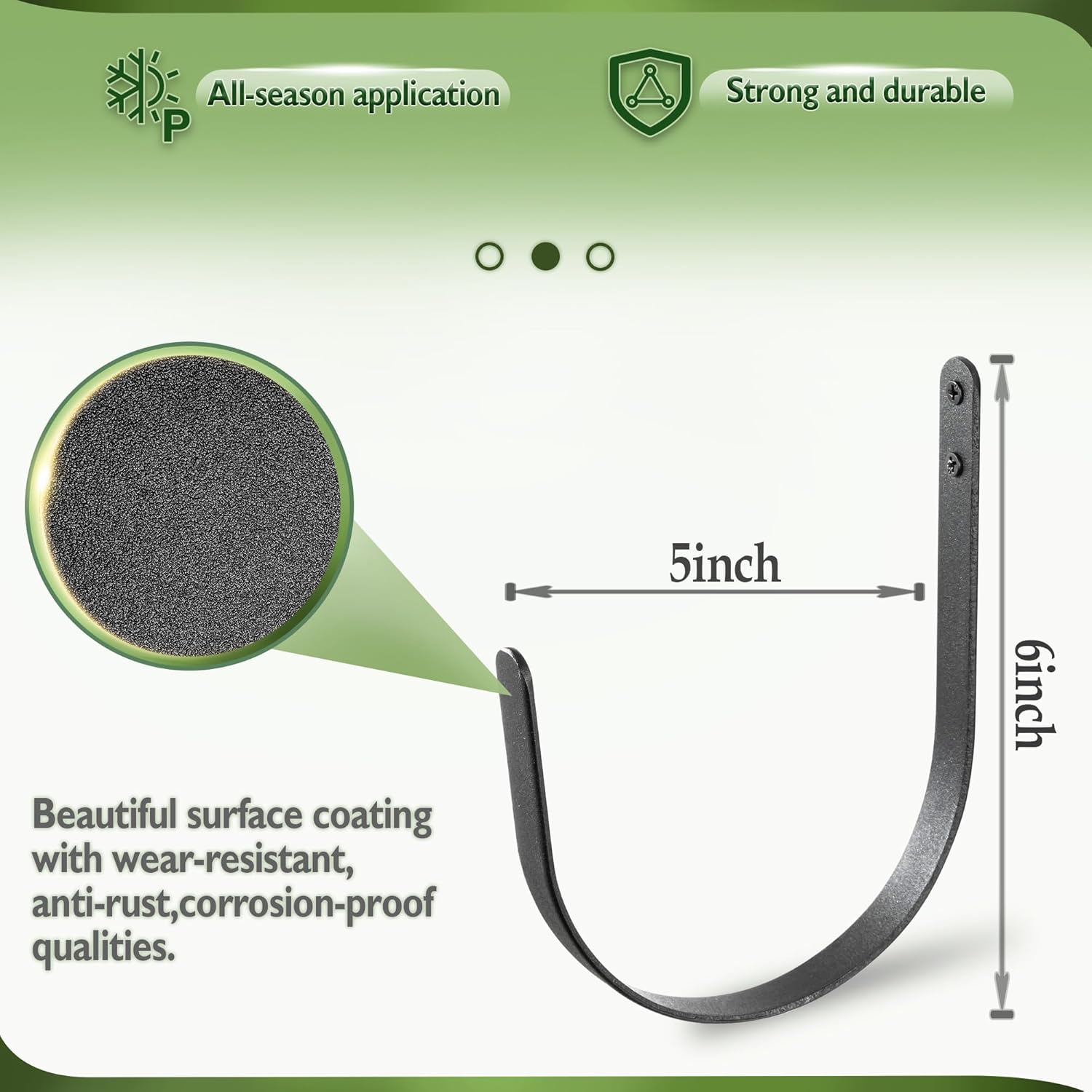 Hose Holders Wall Mount - Heavy-Duty Metal Garden Hose Hanger for Outside - Rust-Proof Hanging Hose Rack Hook Mount for Water Hose (4PCS)-VerdiqueGarden