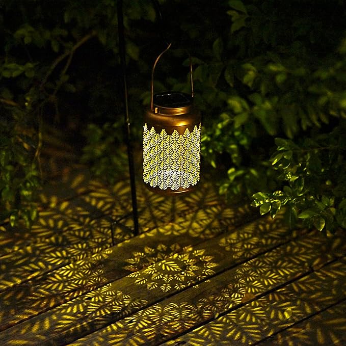 Solar Lanterns Outdoor Waterproof - Birthday Gifts for Women, Men, Mom, Mothers Day Gifts, Solar Lights Outdoor Hanging Garden Decor for Outside, Patio, Outdoor, Yard, Lawn, Balcony Grass-VerdiqueGarden
