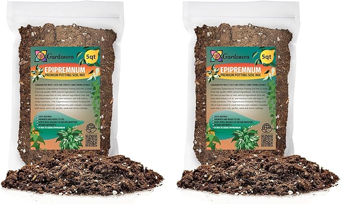 Epipremnum Plant Potting Soil - All-Natural Blend for Thriving Epipremnum Plants - Boosts Root Health and Foliage Brilliance - 10 Quart-VerdiqueGarden