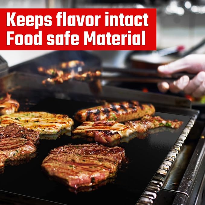 KITCHEN PERFECTION Safe Wire Grill Brush for Outdoor Grill w/Grill Scraper & Grill Mat Grill Cleaning Kit -Extended Handle BBQ Brush for Effortless Grill Cleaning Grill Cleaner Brush Barbecue Tools-VerdiqueGarden