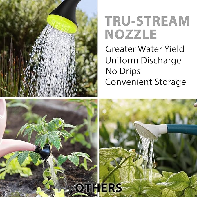 Outdoor Watering Can for Plants Indoor Watering Can for Houseplants 3/4 Gallon 3L (Grey)-VerdiqueGarden