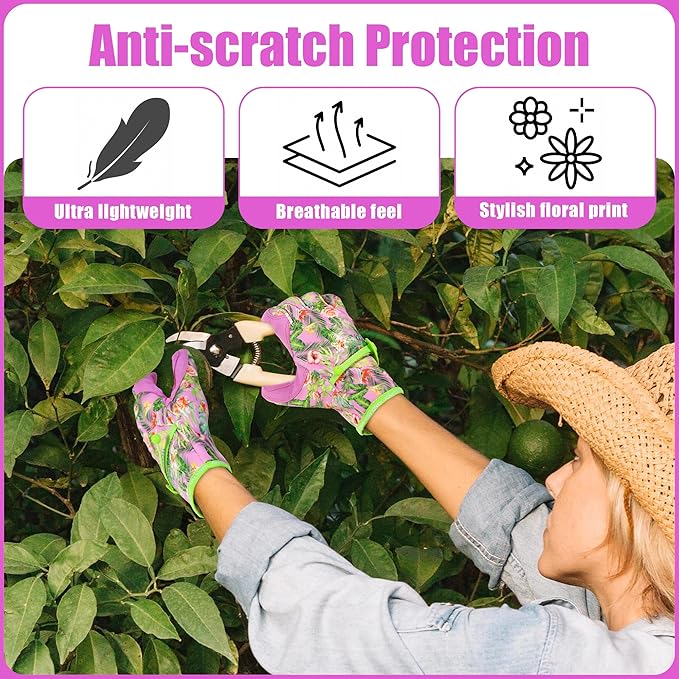 HANDLANDY Women Safety Work Gloves Utility Touch Screen Working Grip Glove for Yardwork Gardening Breathable Mechanic Gloves-VerdiqueGarden
