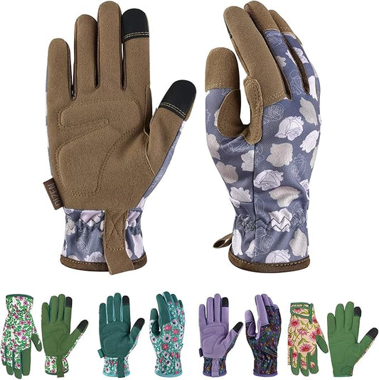Gardening Gloves for Women and Men, Garden Gloves with Touch Screen, Thorn Proof Puncture Resistant Working Gloves, Gardening Gifts for Women, Size Medium-VerdiqueGarden