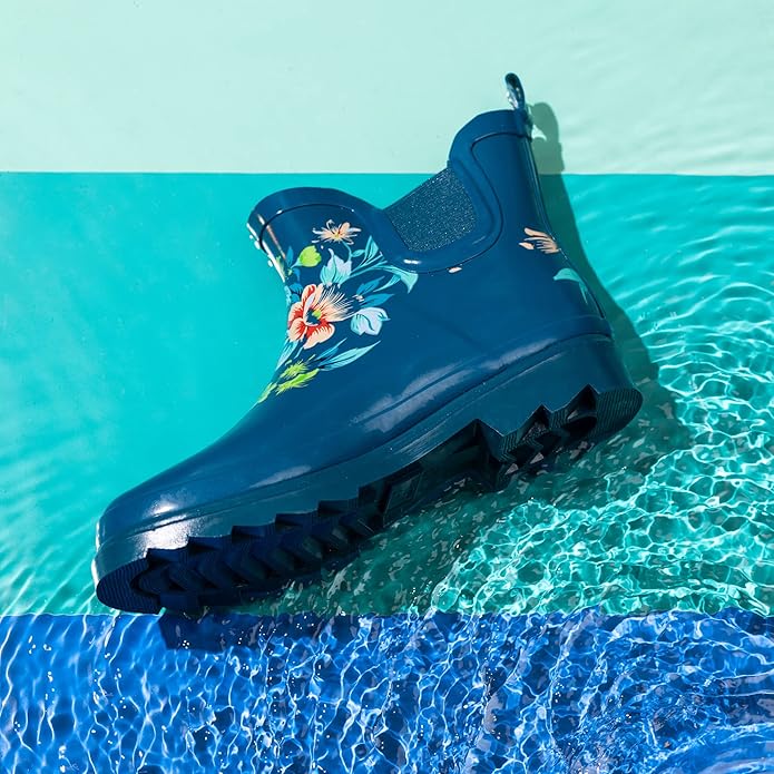 NORTY - Womens Ankle Rain Boots - Ladies Waterproof Winter Spring Garden Boot runs ½ size large-VerdiqueGarden