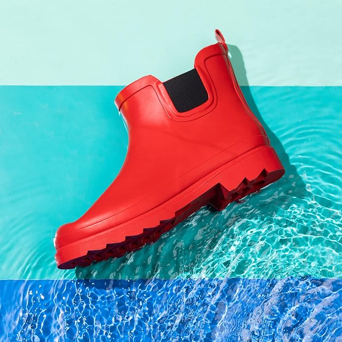 NORTY - Womens Ankle Rain Boots - Ladies Waterproof Winter Spring Garden Boot runs ½ size large-VerdiqueGarden