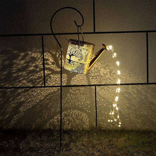Solar Lights Outdoor Garden Decor, Large Waterproof Watering Can Landscape Lights Outside Decorations for Yard Front Porch Patio Backyard Gardening Gift for Mom Grandma Women Birthday-VerdiqueGarden
