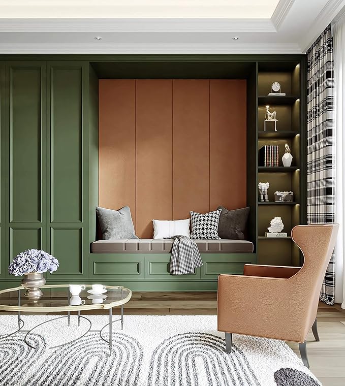 Dimoon 236''x15.7'' Green Skin Peel and Stick Wallpaper Contact Paper Modern Self Adhesive Wall Paper Removable Renter Friendly Textured Solid Color Vinyl Roll (236''x15.7'',Dark Green Skin)-VerdiqueGarden