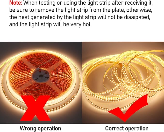 24V 65.6ft/20m LED Strip Light Warm White 3000K 2400LEDs High Brightness 12000LM SMD2835 Flexible No-Waterproof IP20 LED Tape for Kitchen Backyard Hallways Stairs Decoration(No Power Supply)-VerdiqueGarden