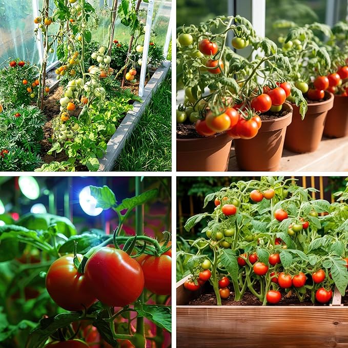 1,500+ Tomato Seeds, Heirloom Vegetable Seed for Planting Indoor Outdoor, 10 Varieties Salad Tomato Seeds Garden Hydroponic Kit, Non-GMO Home Hydroponic Fresh Food Veggie Supply-VerdiqueGarden
