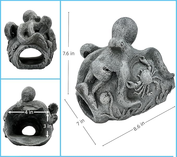 Octopus Sculpture Gutter Diverter Rain - Decorative Gutter Extension Downspout, Splash Block, 3"x4" Downspout Extender, Outdoor Decor Sculpture Ornament, Gutter Downspout Decoration-VerdiqueGarden