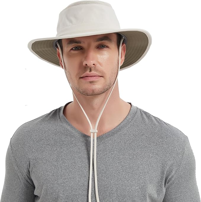 Cimarron Wide Brim Safari Sun Hat for Women & Men – UPF 50+ Outdoor Fishing Hat | Hiking, Running Travel Sun Protection Hat-VerdiqueGarden