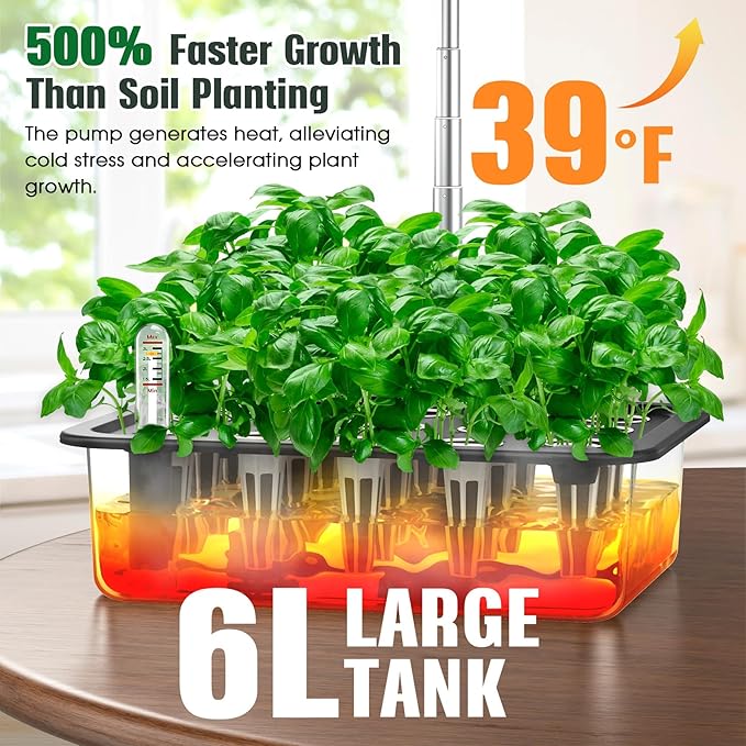 Hydroponics Growing System Indoor Garden - Herb Garden with Grow Light, 15 Pods Stainless Steel Indoor Garden Kit, Auto Timer, Gardening Gift for All Ages-VerdiqueGarden