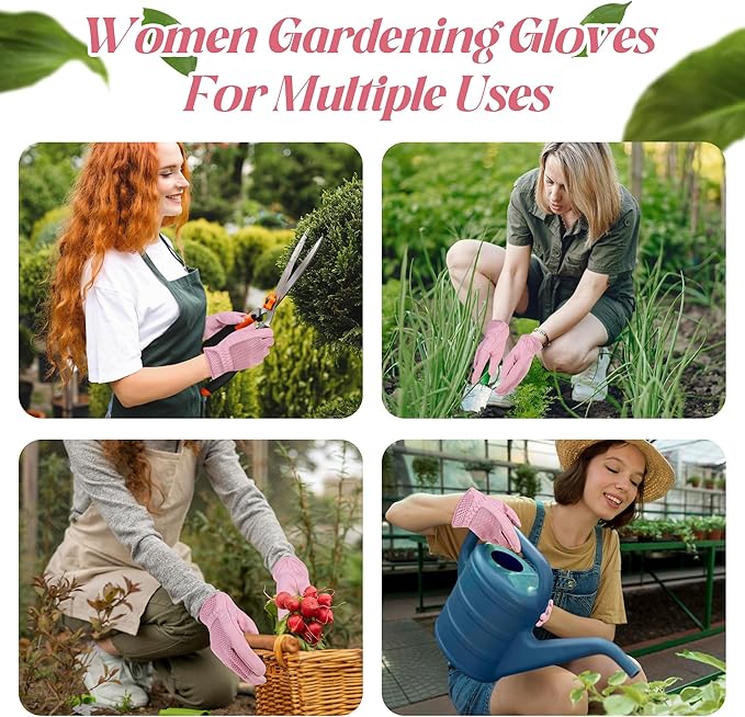 HANDLANDY Women Safety Work Gloves Utility Touch Screen Working Grip Glove for Yardwork Gardening Breathable Mechanic Gloves-VerdiqueGarden