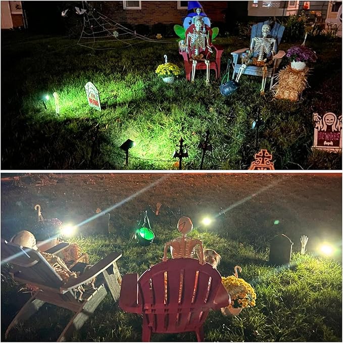 Solar Lights Outdoor Waterproof IP65, 76 LED 3 Lighting Modes Solar Spot Lights Outdoor Yard Garden Landscape Pathway (Warm White, 4 Pack)-VerdiqueGarden