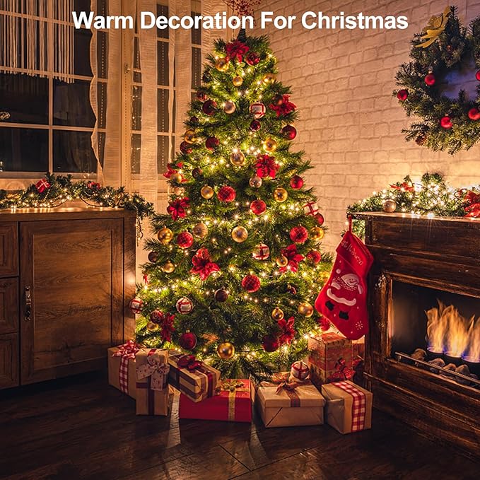 300 LED Fairy Lights Plug in - 100ft Waterproof Twinkle Lights for Bedroom, Outdoor & Indoor, 8 Modes Timer String Lights with Adapter - Warm White LED Fairy Lights for Garden, Christmas Decor-VerdiqueGarden