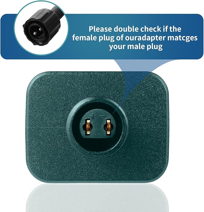 Replacement Yard Inflatable Adapter Power Supply Adaptor - 12V 1.0A 2Pcs - Inflatable Plug Replacement Class 2 Power Supply - Green - for Christmas Tree Light/Thanksgiving Yard Blow Up Decorations-VerdiqueGarden