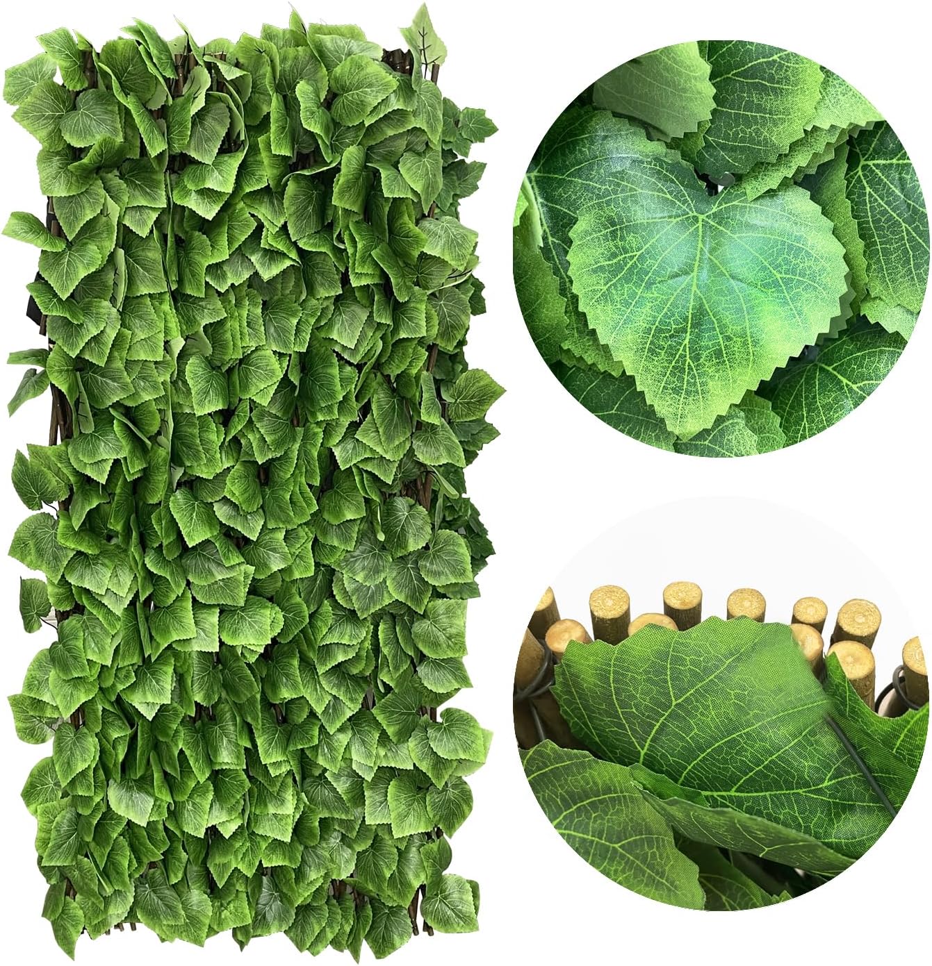 Expandable Fence Privacy Screen for Balcony Patio Outdoor,Decorative Faux Ivy Fencing Panel,Artificial Hedges (Single Sided Leaves)……-VerdiqueGarden
