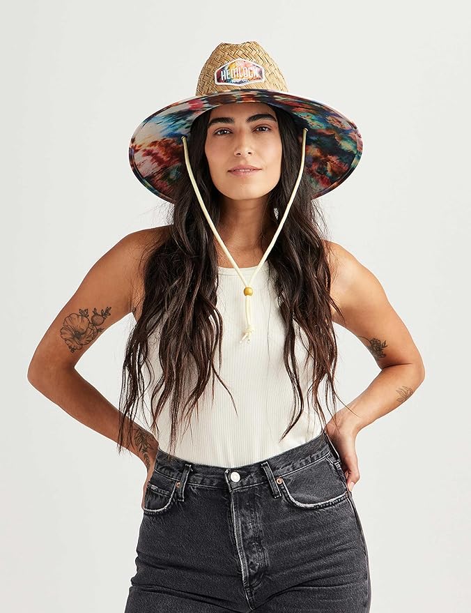 Straw Hat for Men & Women | Lifeguard Hat, Beach Hat & Sun Hat | UPF 50+ Wide Brim for Sun Protection | One Size | Hemlock-VerdiqueGarden