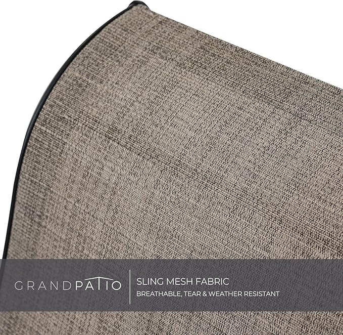 Grand patio Outdoor Swivel Dining Chairs 6-Piece Patio Dining Chair Set Mesh Sling Patio High Back Swivel Rockers, Mixed Coffee-VerdiqueGarden