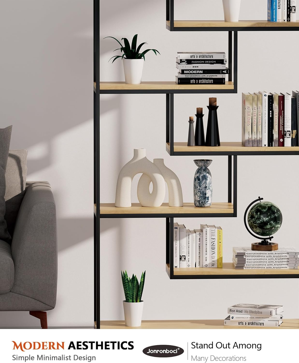 Hug Donut Decorative Vase Set - Modern Nordic Boho Style Vases Home Decor, Matte Ceramic Decorations for Living Room Shelf, Bookshelf Mantle Entryway Table or Console Décor (Cream White)-VerdiqueGarden