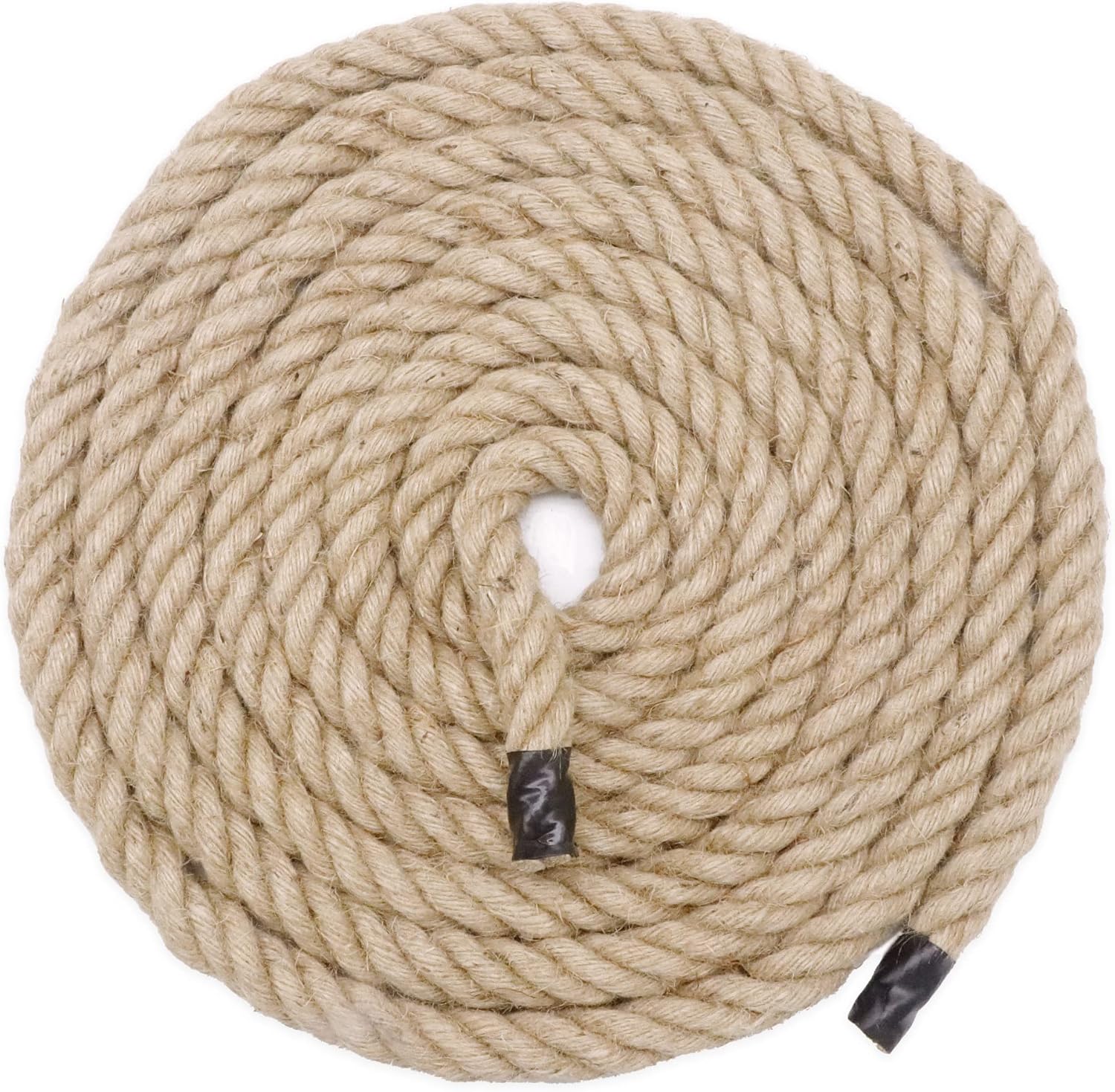 Jute Rope 1 Inch x 20 Ft, IMROPE Natural Jute Rope Twisted 4 Strands for DIY Arts Crafts, Garden, Home Decorating, Hammock-VerdiqueGarden