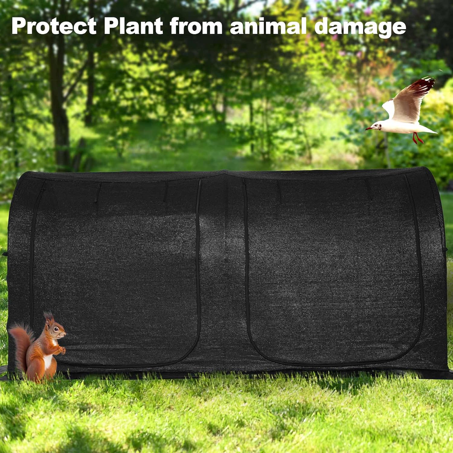 Large Tunnel 8.2'x4' Sunshade Cloth Gardening Net,Easy Set up 4FT Tall Crops Shade Cover, UV Resistant Plant 80% Sunblock Net for Vegetables,Fruits and Mini Flower Pot with Stakes and Carry-VerdiqueGarden