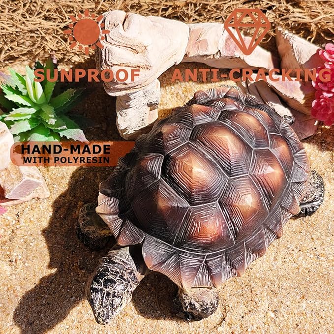 Sunthus Turtle Tortoise Sculptures Garden Statues Yard Art Resin Decorations Outdoor Garden Décor-VerdiqueGarden